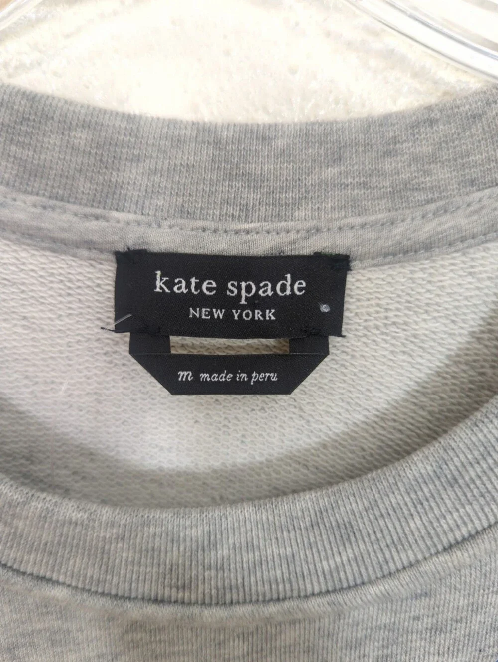 Kate Spade Embroidered Butterfly Short Puff Sleeve Sweatshirt